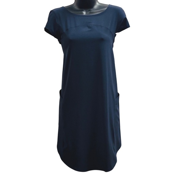 T by Talbots Dresses & Skirts - T by Talbots Navy Blue Short Sleeve Active Dress Pockets Petite Small SP